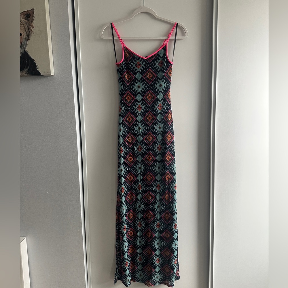 Maxi blue and pink Dress small